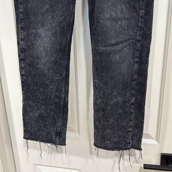 Free People Distressed Black Mom Jeans - Picture 6 of 9